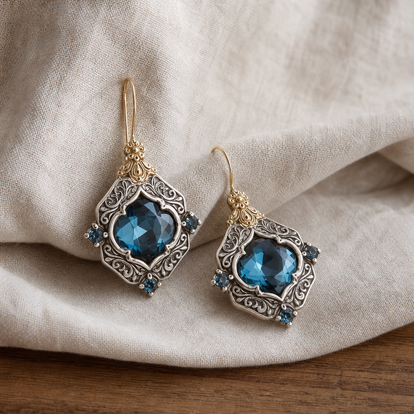 Blue Topaz Drop Earrings — image 1