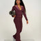 The Essential Collection Wrap Top | Dark Mauve