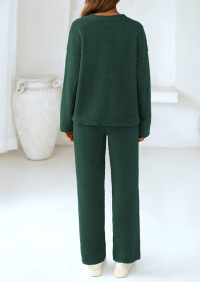 Osonn Lounge Sets for Women Two Piece Sweaters Pajama Set Fall Fashion Loungewear Outfits Matching Winter Clothes