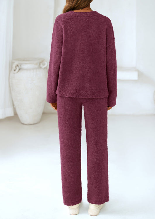 Osonn Lounge Sets for Women Two Piece Sweaters Pajama Set Fall Fashion Loungewear Outfits Matching Winter Clothes