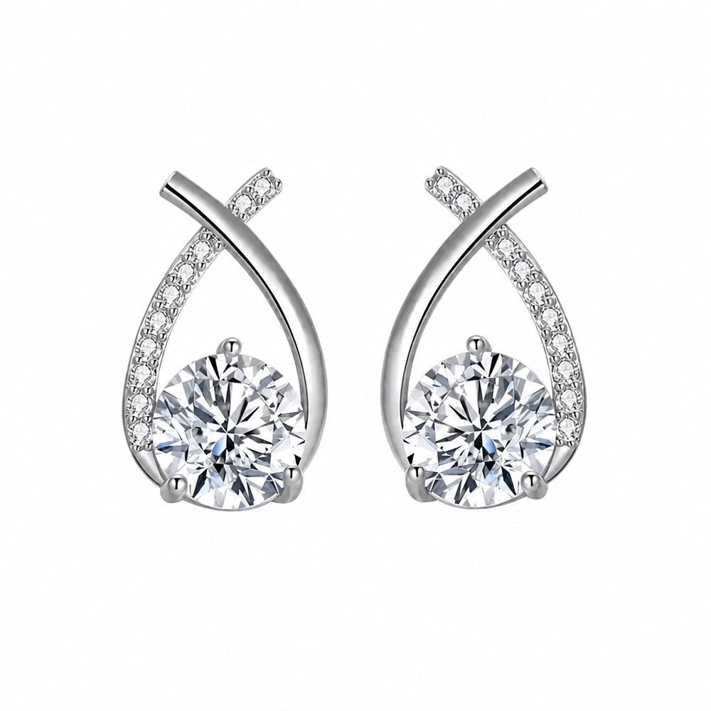 Arielle White Gold Zirconia Earrings — image 1