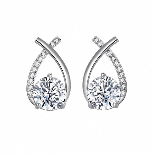 Arielle White Gold Zirconia Earrings — image 1