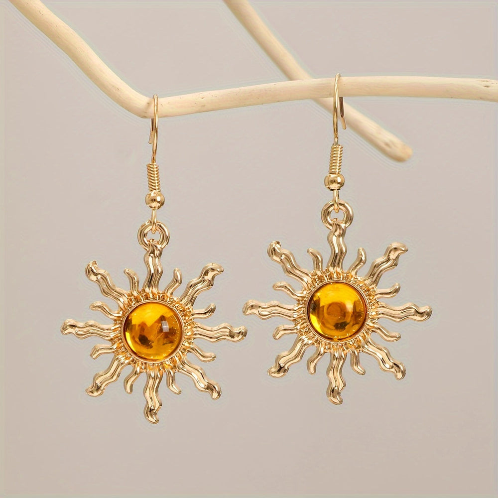 Sunburst Stud Boho Earrings — image 2