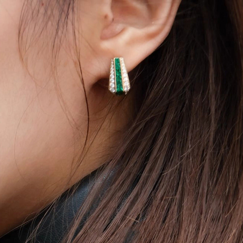 Emerald Sienna Gold Earrings — image 2