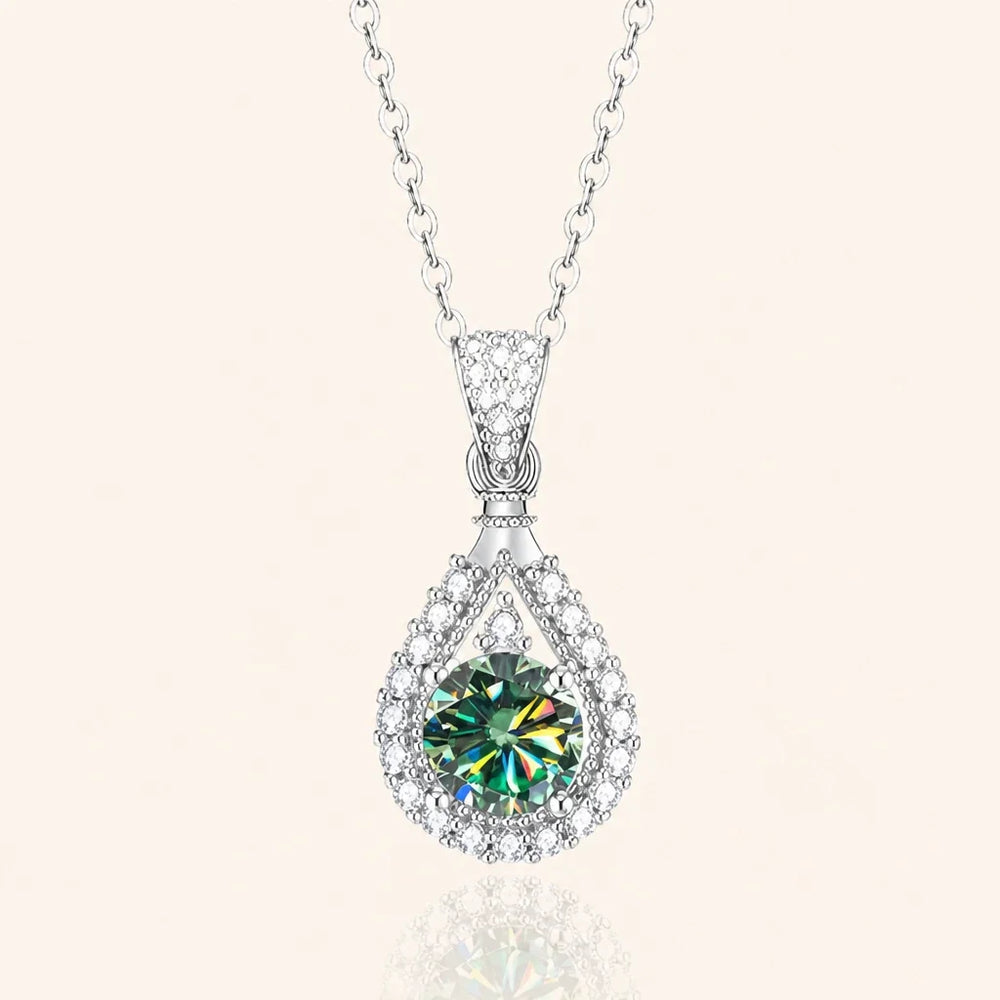 Radiant Emerald Teardrop Necklace — image 1