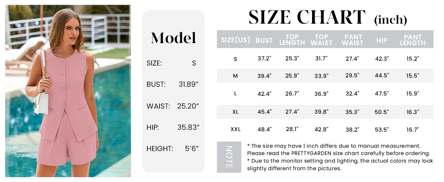 Osonn Two Piece Sets Button Down Suit Vest Tops High Waisted Shorts Business Casual Outfits