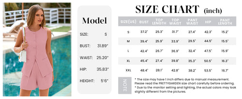 Osonn Two Piece Sets Button Down Suit Vest Tops High Waisted Shorts Business Casual Outfits
