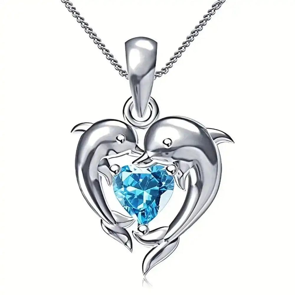 Oceanheart Twins White Gold Necklace — image 2