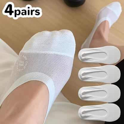 Ultra-Breathable No-Show Socks (4-Pack)