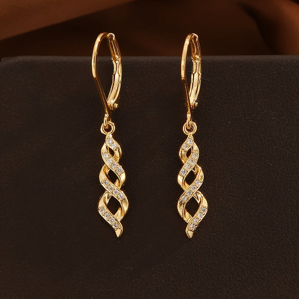 Shimmer Twist Hoop Earrings — image 1