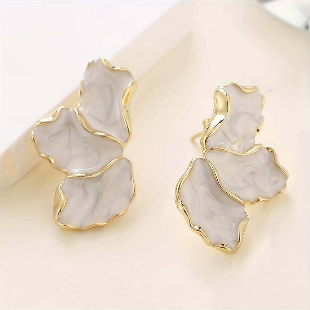 Pearl Flower Petal Earrings — image 3