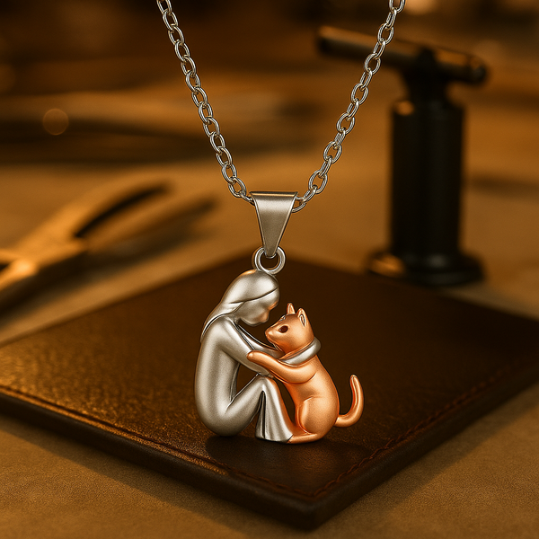 Minimal Cat Pendant Necklace — image 1