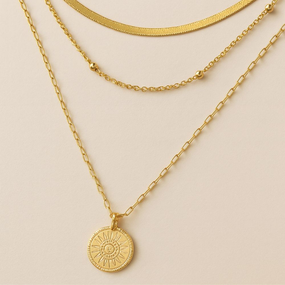 Celestial Sun Medallion Necklace — image 2
