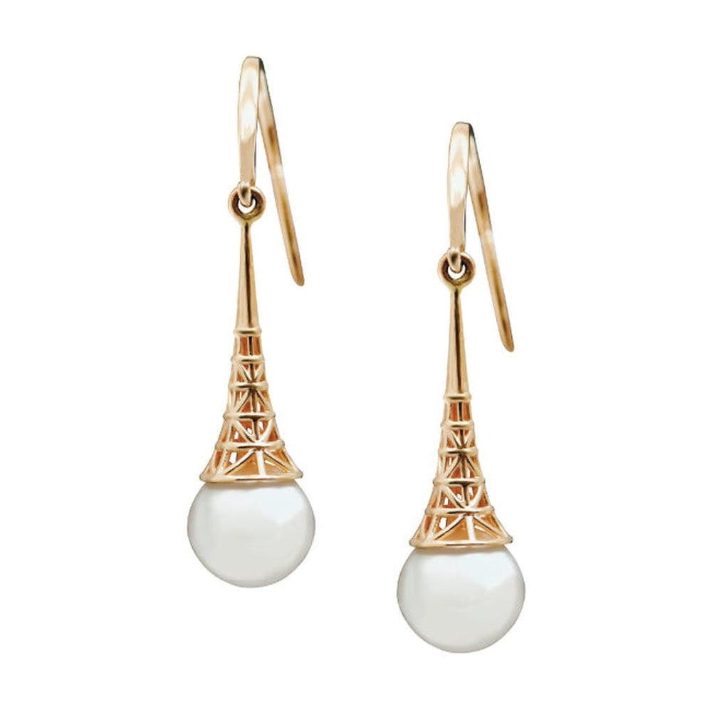 Gold Vintage Pearl Earrings — image 2