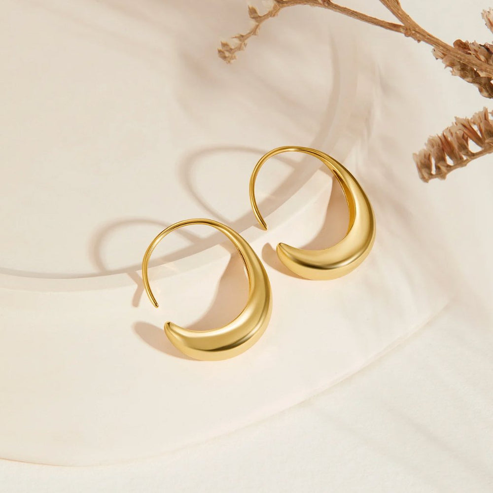 Drop Hoop Earrings — image 3