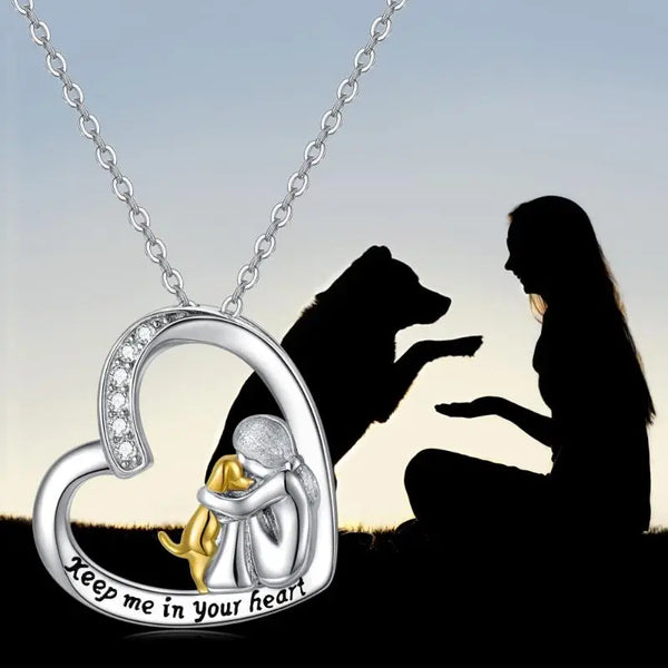 Crystal Dog Heart Necklace — image 1