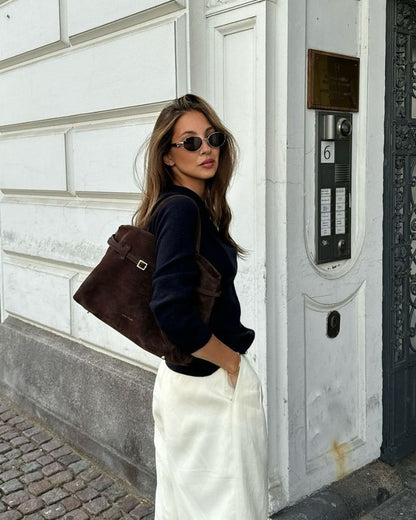 Bolsa de camurça de comelia