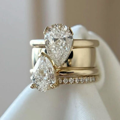 Vintage Dual Zirconia Drop Ring — image 2