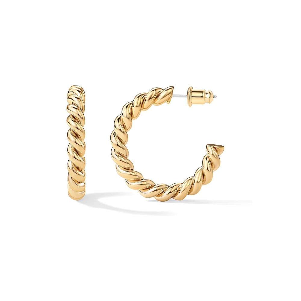 Rope Twist Vintage Hoops — image 1