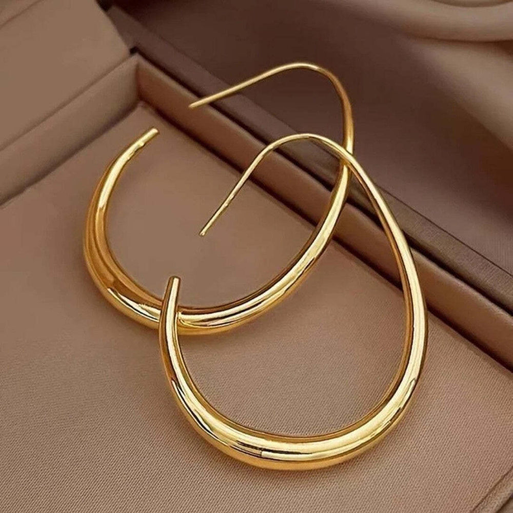 Vintage Golden Hoop Earrings — image 1