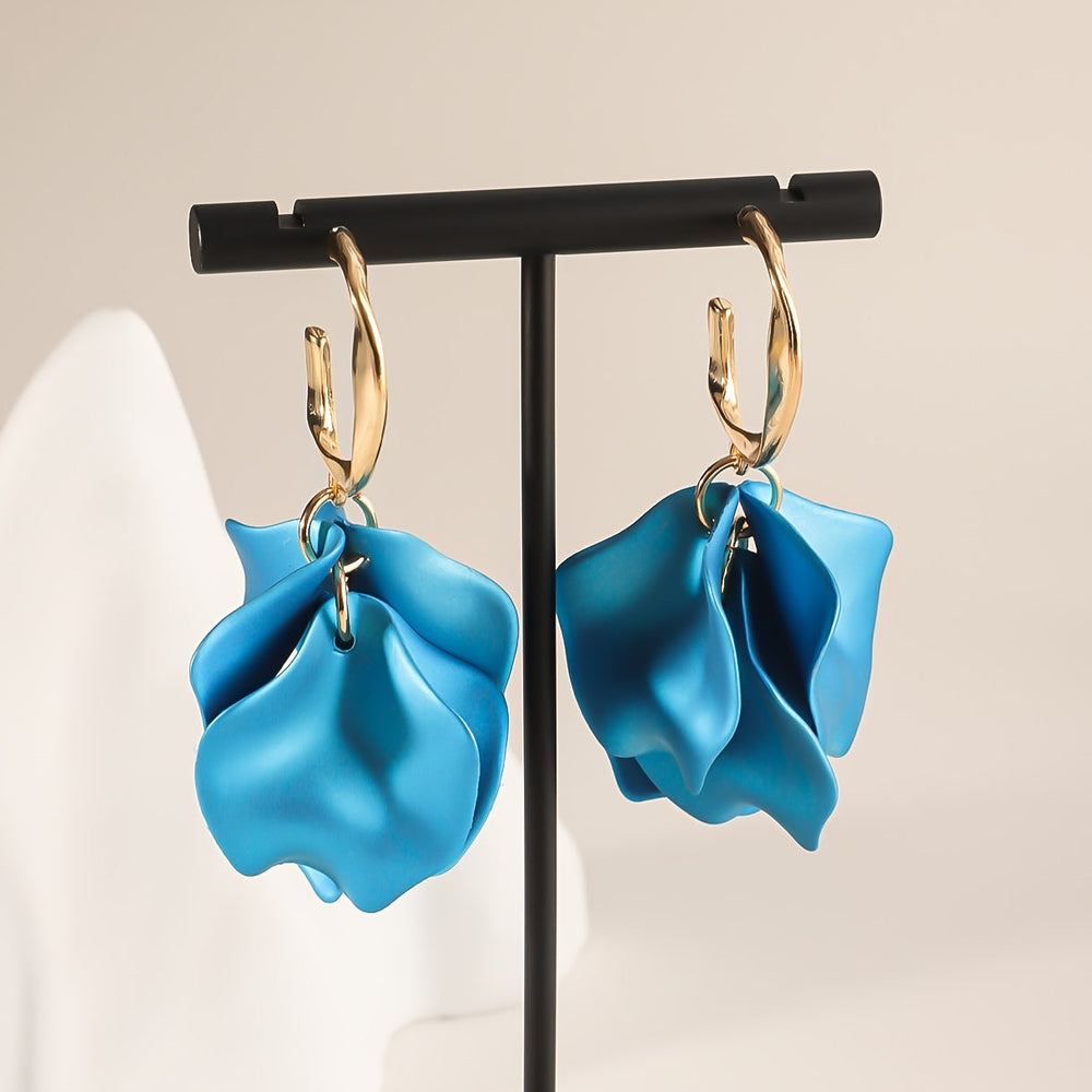 Delicate Floral Hoop Earrings — image 2