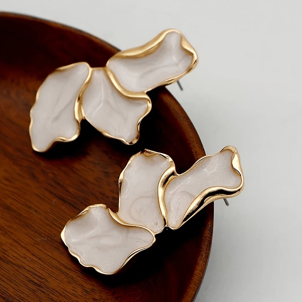 Pearl Flower Petal Earrings — image 2