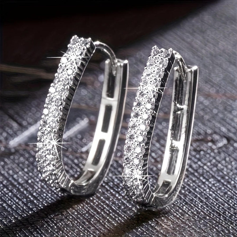 Elegant Circular Zirconia Earrings — image 2