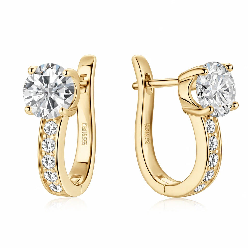Huggie Vintage Gold Earrings — image 1