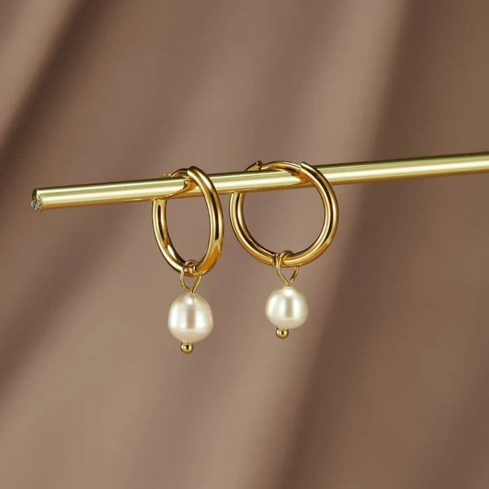 Shimmering Freshwater Pearl Earrings — image 1