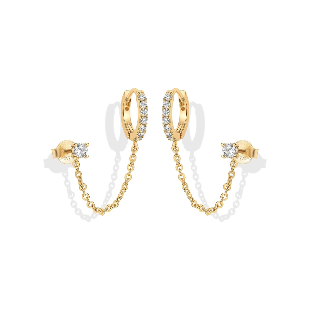 Adella Gold Chain Earrings — image 1