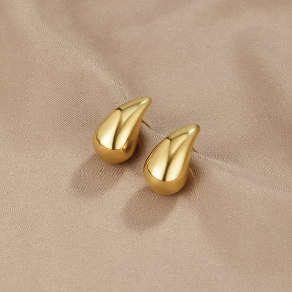 Vintage Gold Teardrop Earrings — image 1