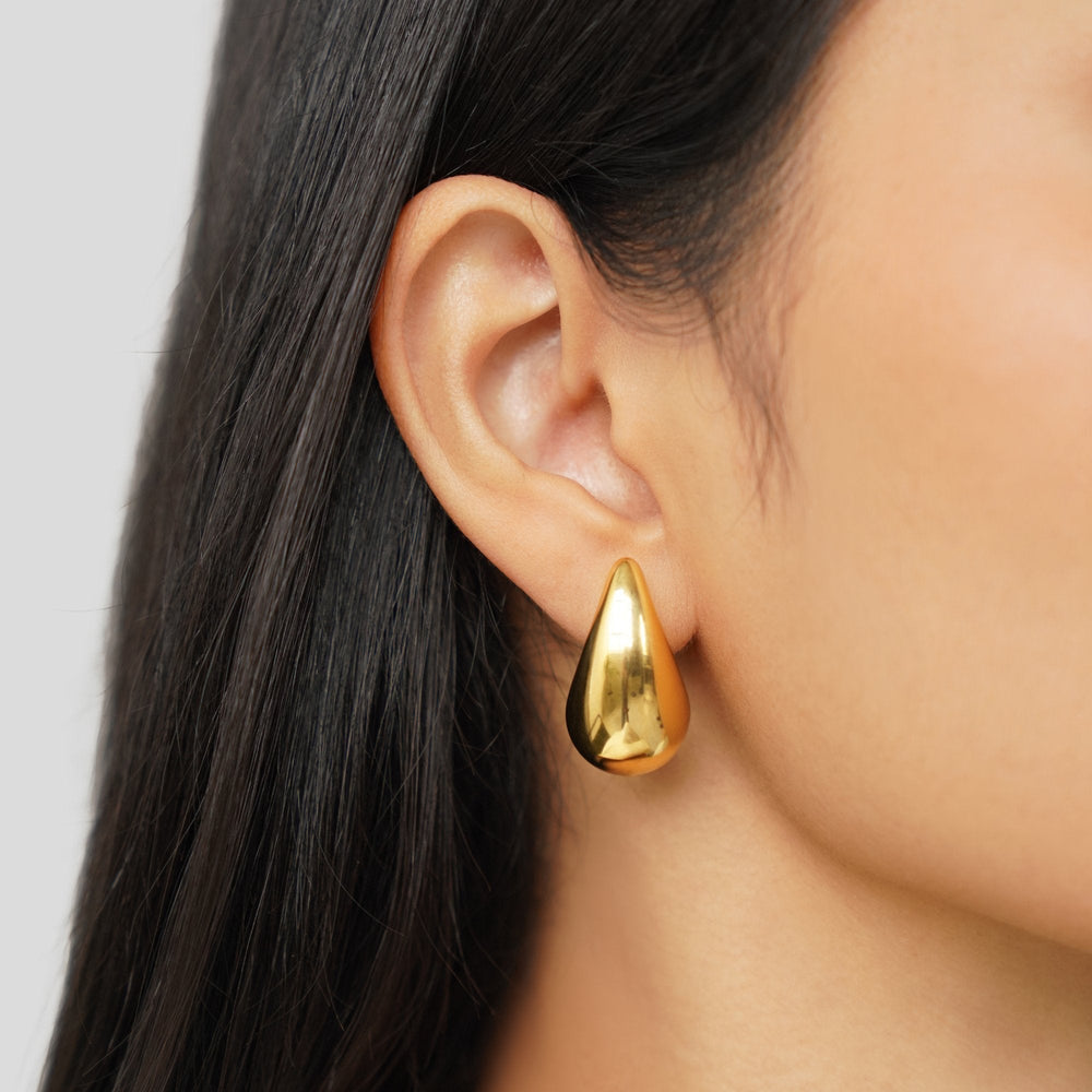 Vintage Gold Teardrop Earrings — image 2