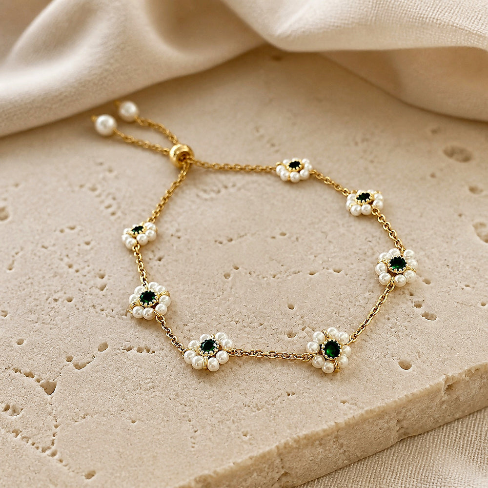 Daisy Green Crystal Bracelet — image 1