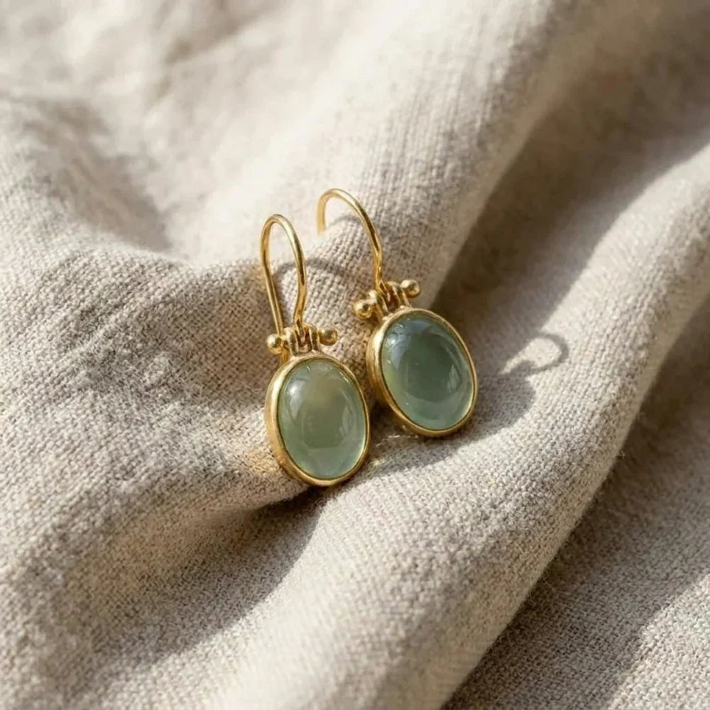 Timeless Green Moonstone Earrings — image 1