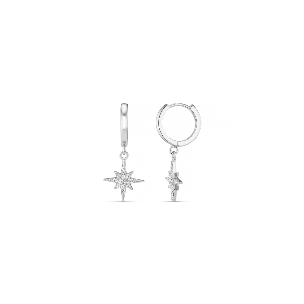 Modern Crystal Staraburst Earrings — image 1