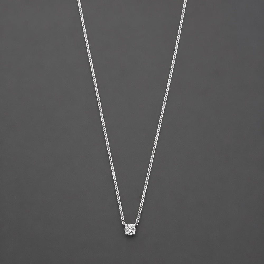 Cléa Moissanite White Gold Stone Necklace — image 1