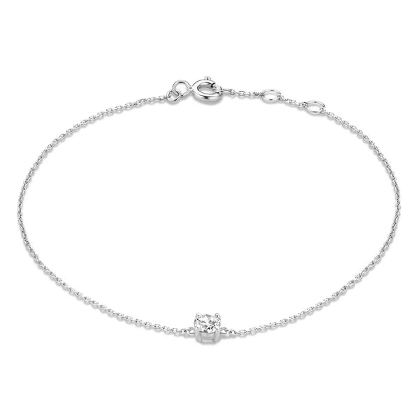 Cléa Moissanite Stone White Gold Bracelet — image 1