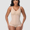 Double-Layer PowerMesh Hourglass Tummy Sculpt Zipper Bodysuit With Bra