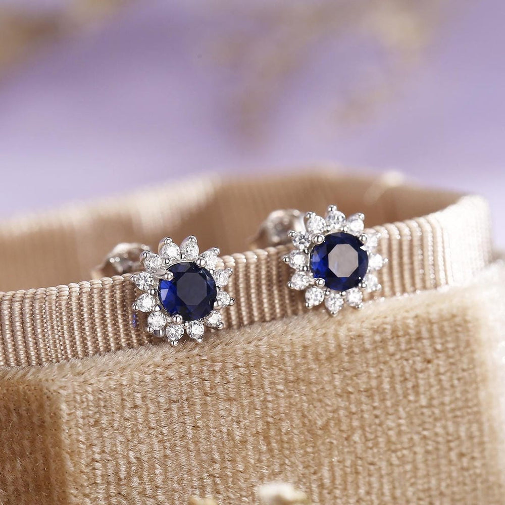 Sapphire Celestial Bloom Earrings — image 1