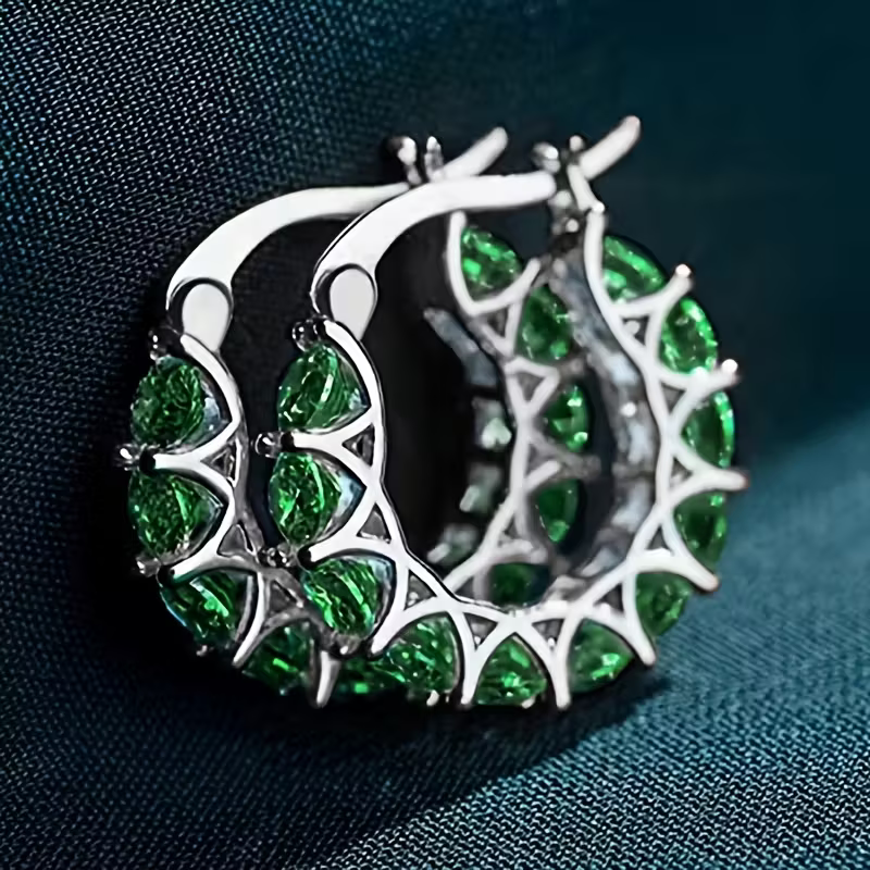 Regal Textured Hoop Earrings — image 2