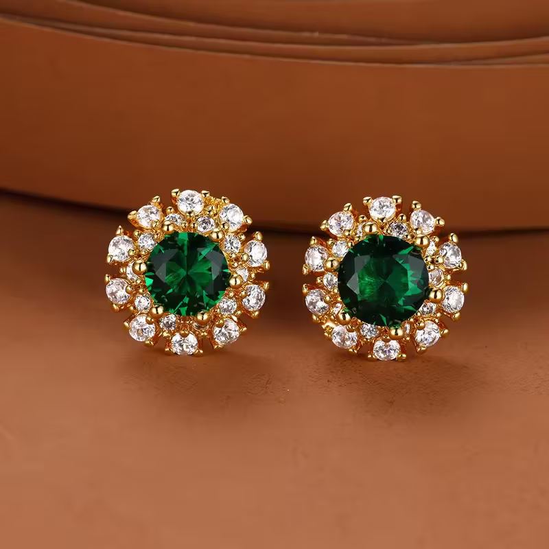 Crystal Halo Drop Earrings — image 3