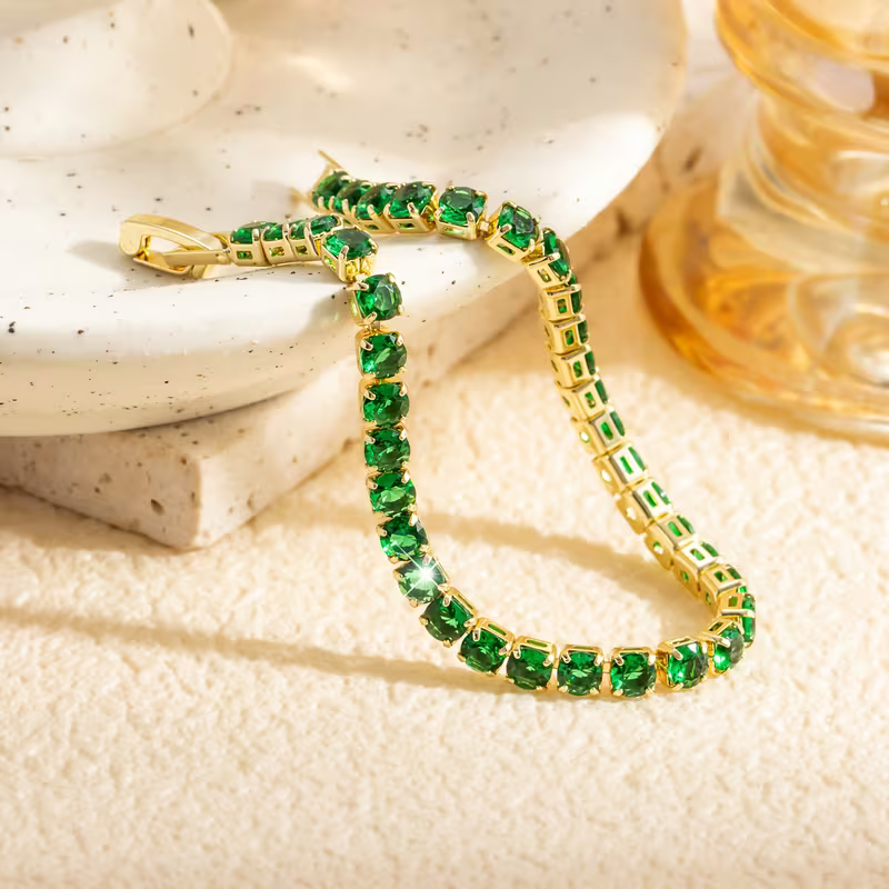 Emerald Tennis Style Bracelet — image 2