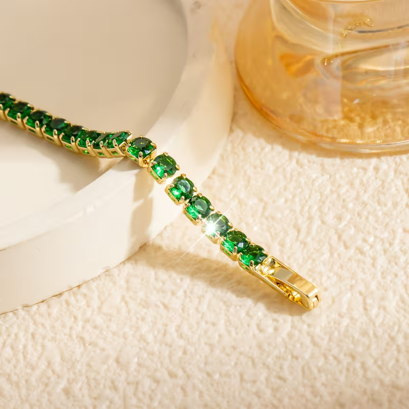 Emerald Tennis Style Bracelet — image 3