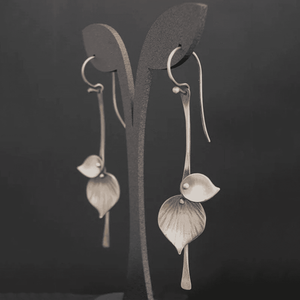 Silver Leaf Vintage Earrings — image 1