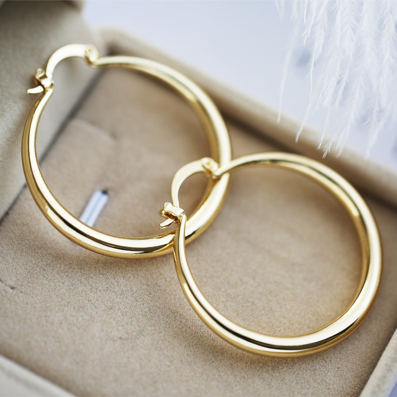 Vintage Golden Elegant Hoops — image 1