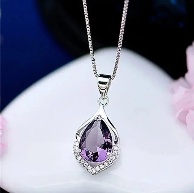 Graceful Purple Crystal Necklace — image 1
