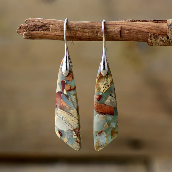Vintage Nature Stone Earrings — image 1
