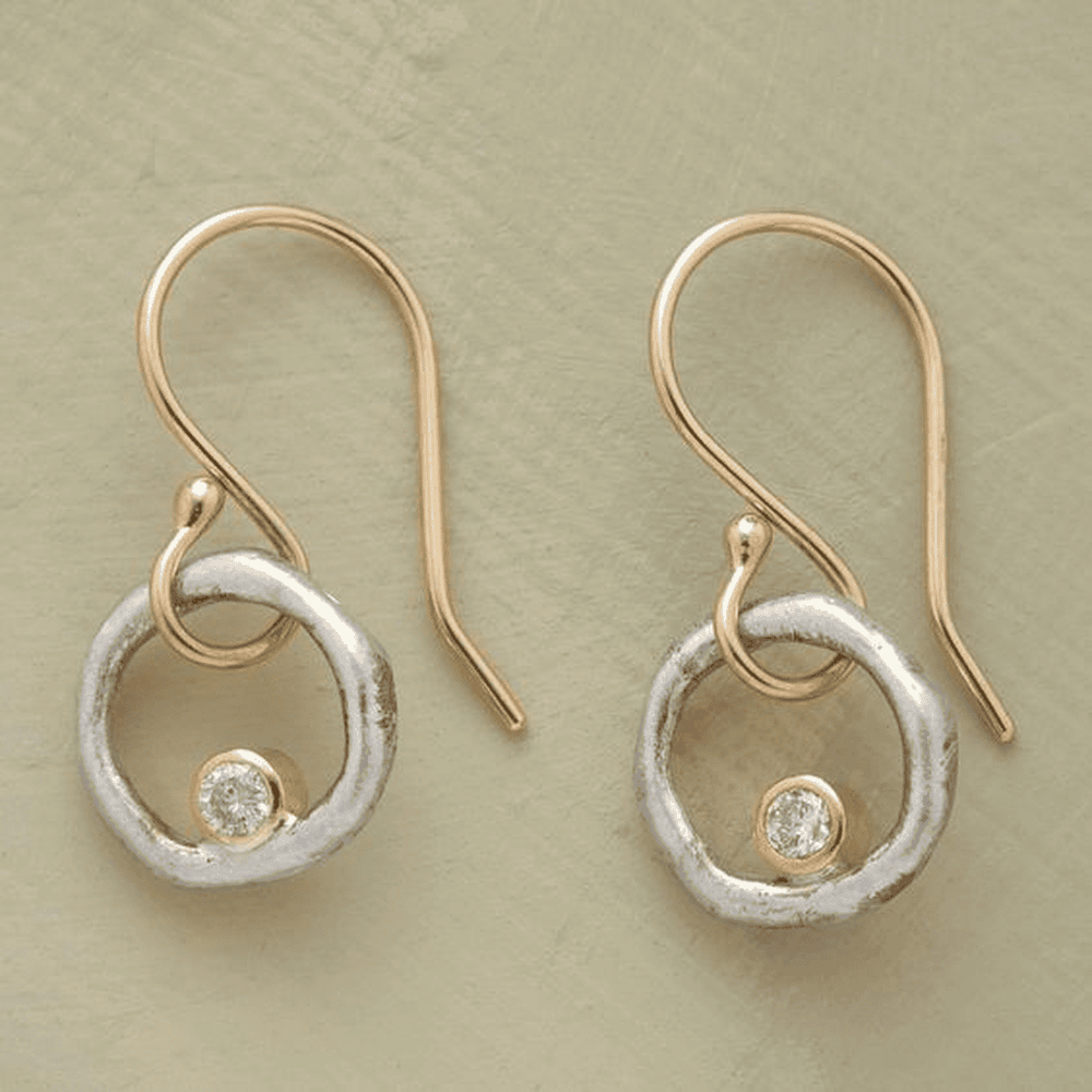 Retro Gold and Silver Earrings — image 1