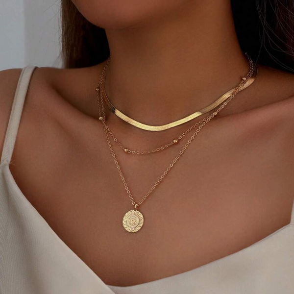 Celestial Sun Medallion Necklace — image 1