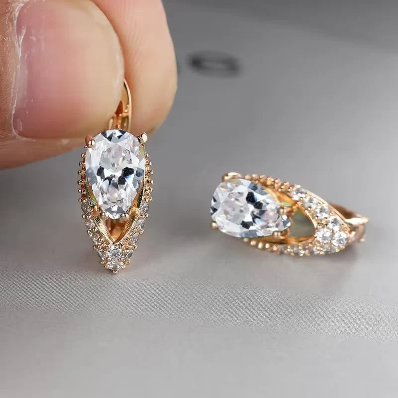 Classic Crystal Teardrop Earrings — image 2